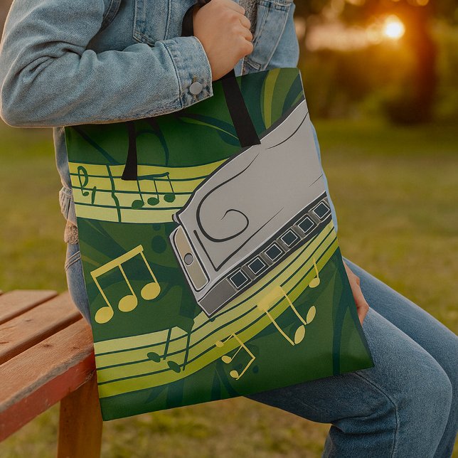 Tote Bag Blues et musique folklorique à l'harmonica (Créateur téléchargé)