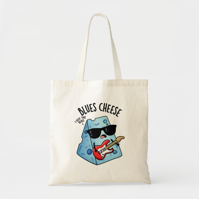 Tote Bag Blues Fromage amusant Pun de nourriture (Devant)