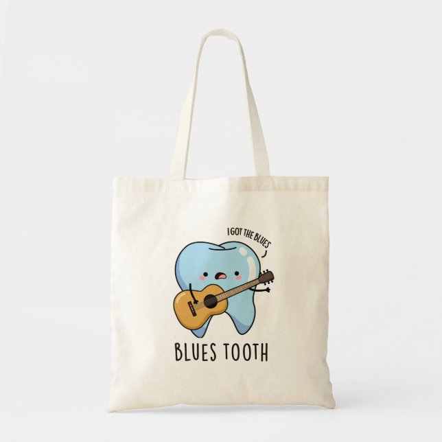 Tote Bag Blues Tooth Funky Dental Music Pun (Devant)