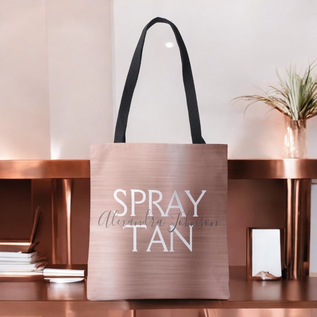 Tote Bag Blush Pink - Rose Gold Foil Spray Tan Fournitures (Créateur téléchargé)