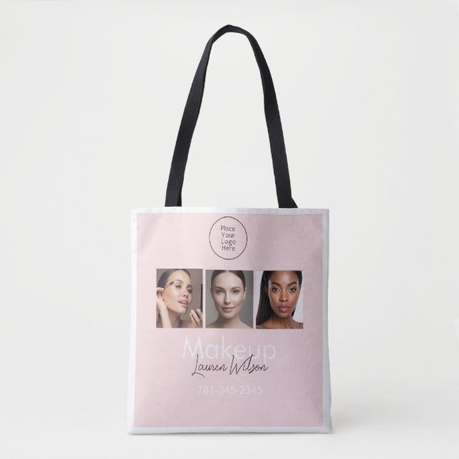 Tote Bag Blush Rose Coiffure, Maquillage & Studio de Beauté (Devant)