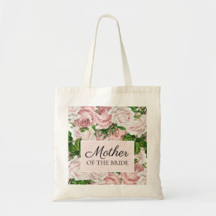 Tote Bag Blush rose Floral Mariage mère de la mariée