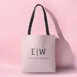 Tote Bag Blush Rose Poussiéreux Écriture Féminine Monogramm<br><div class="desc">Blush Rose Poussiéreux Élégant Ajoutez Votre Propre Nom Monogramme Sac À Dos. Ce Sac À Dos peut être personnalisé pour inclure votre initiale et votre prénom et offert en cadeau pour Noël,  anniversaire Sweet 16,  enterrement de vie de jeune fille ou un mariage.</div>