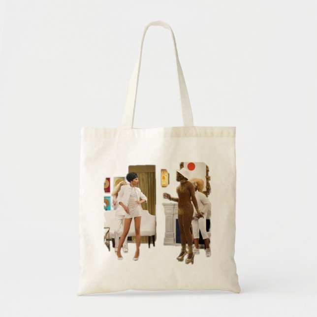 Tote Bag Bob The Drag Queen - White A$$ Party (Devant)
