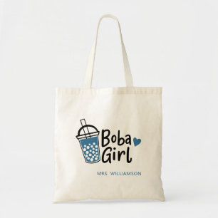Tote Bag Boba Girl Bubble Tea Lover Personnalisé