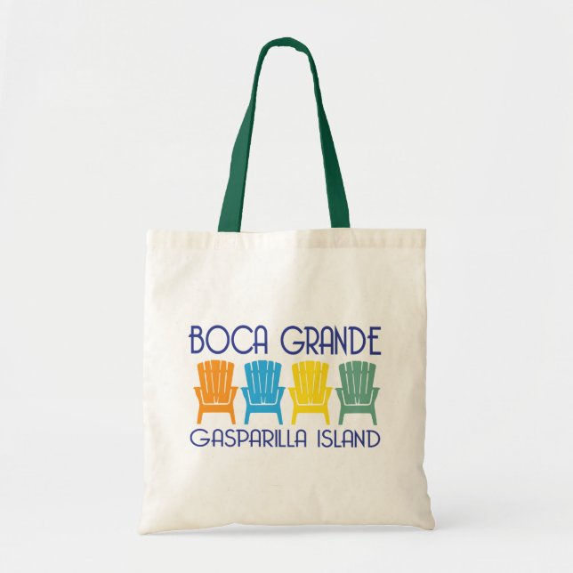 Tote Bag Boca Grande Gasparilla Island Floride transats (Devant)