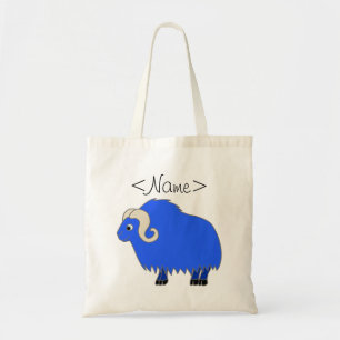 Tote Bag Boeuf bleu avec les klaxons courbés