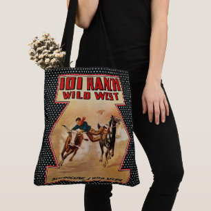Tote Bag Boeuf occidental vintage de cowboy de ranch du