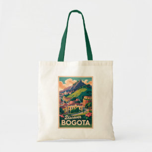 Tote Bag Bogota Colombia Travel Art Vintage