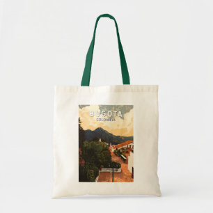 Tote Bag Bogota Colombie Illustration Voyage Art Vintage