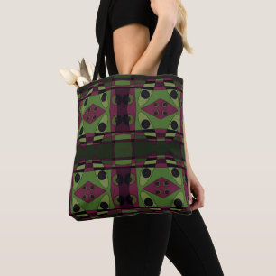 Tote Bag Bohème Chintz 81 Dusty Magenta Green