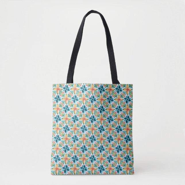 Tote Bag Boho Bliss : Aquarelle Mandala Harmony (Devant)