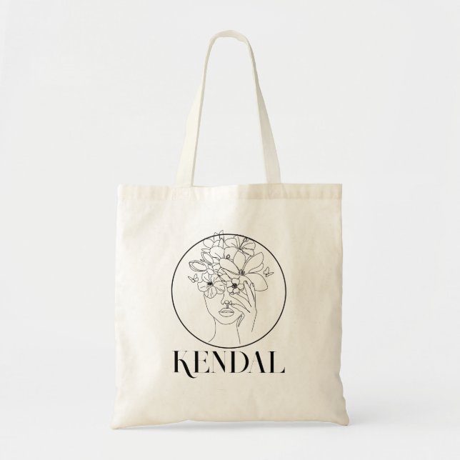 Tote Bag Boho Bohemian Abstrait minimal Style (Devant)