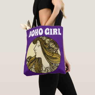 TOTE BAG BOHO BOHEMIAN GIRL FOURRE-TOUT PURSE
