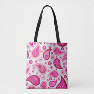 TOTE BAG BOHO BOHEMIAN ROSE PAISLEY FOURRE-TOUT PURSE