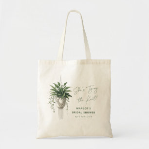 Tote Bag Boho Chic Botanique Cravate le noeud Fête des mari