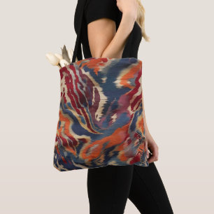 Tote Bag Boho-chic Ikat Elegance Tons de Terre Nom du scrip