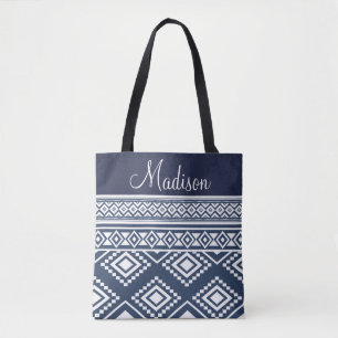 Tote Bag Boho Chic Motif Tribal Monogrammé