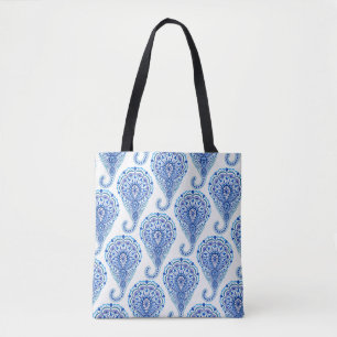 Tote Bag Boho Chic Paisley sans fil Oriental