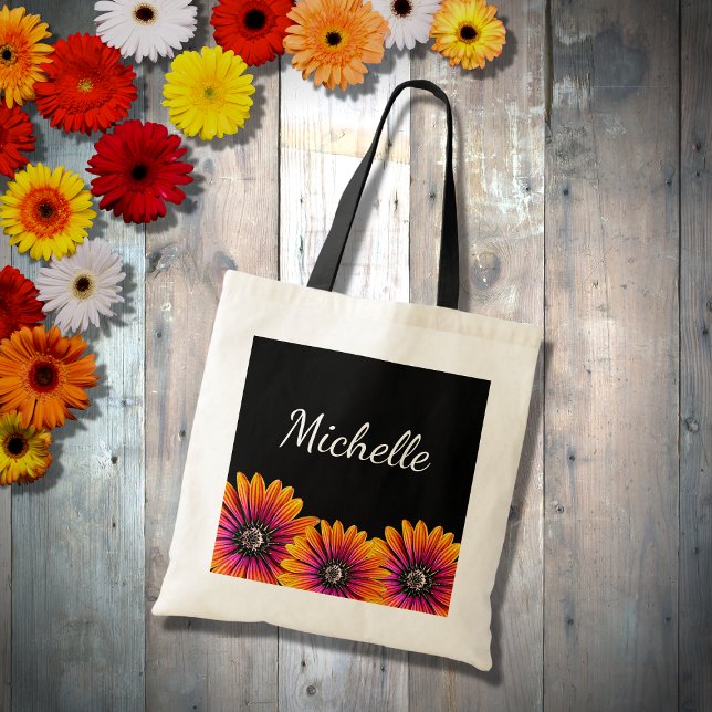 Tote Bag Boho Daisies Rustique Floral Botanique Blanc (Créateur téléchargé)