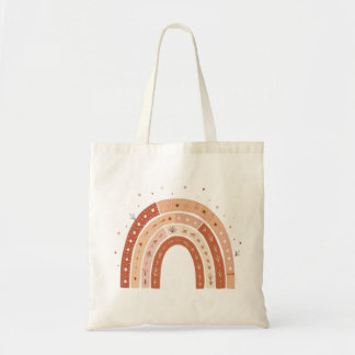 Tote Bag Boho Earthy Rainbow esthétique