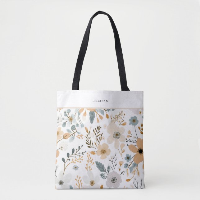 Tote Bag Boho Feuillage d'Automne (Devant)
