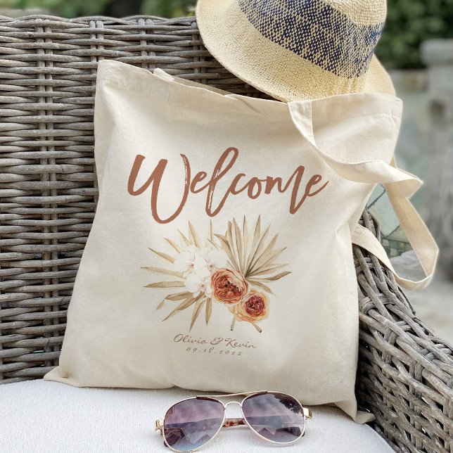 Tote Bag Boho Floral Bienvenue (Créateur téléchargé)