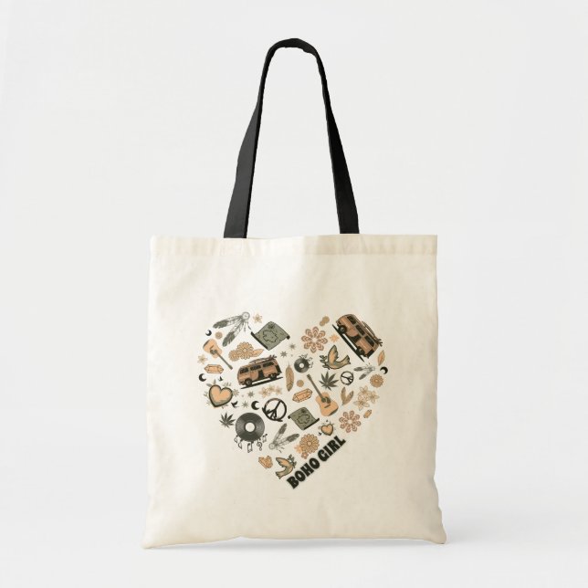 Tote Bag Boho Girl - Minimaliste (Devant)