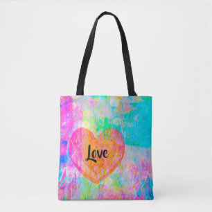 Tote Bag Boho Heart Love
