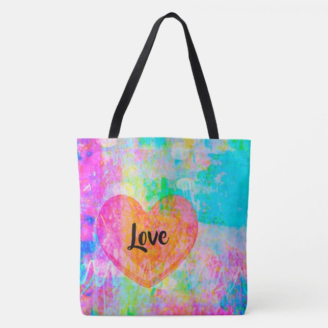 Tote Bag Boho Heart Love (Devant)