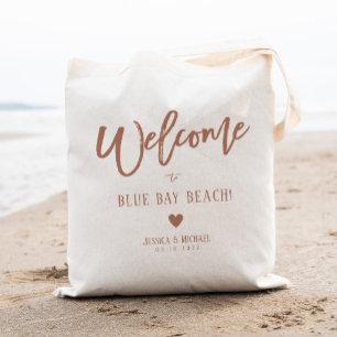 Tote Bag Boho Mariage de bienvenue destination 