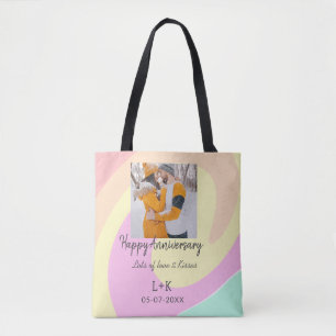 Tote Bag Boho moderne heureux anniversaire ajouter nom date