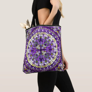 Tote Bag Boho Mosaic Tuile Violette -