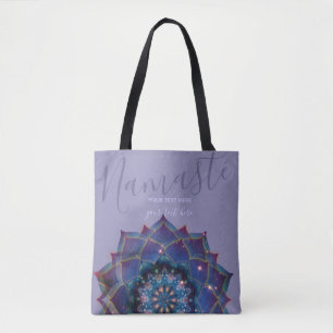 Tote Bag Boho Nebula Bloom   Conception de Mandala