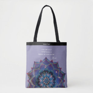 Tote Bag Boho Nebula Bloom   Conception de Mandala