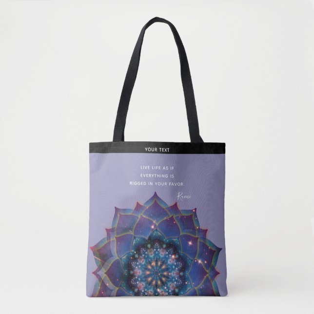 Tote Bag Boho Nebula Bloom | Conception de Mandala (Devant)