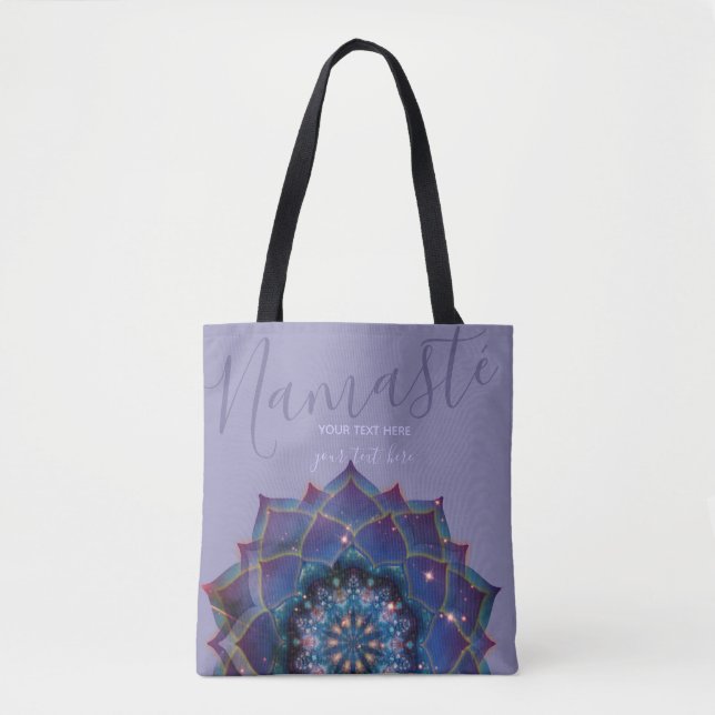 Tote Bag Boho Nebula Mandala, Mystique (Devant)