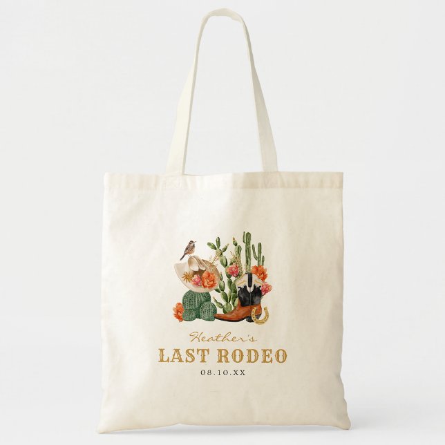 Tote Bag Boho occidental (Western Theme Boho Last Rodeo Tote Bag by Painted Paperie
)