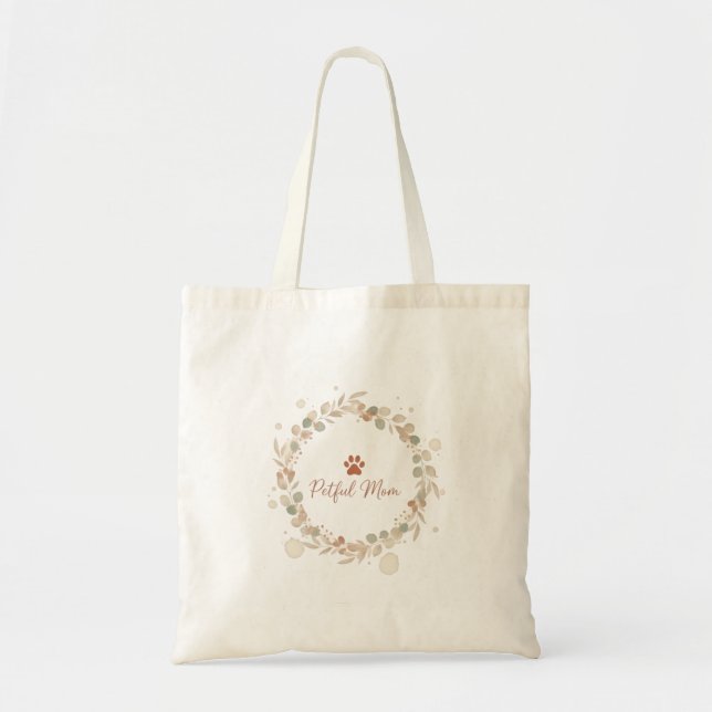 Tote Bag Boho Petful Mom Wreath Tote (Devant)