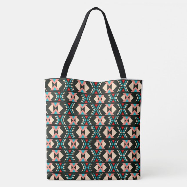 Tote Bag Boho Sud-Ouest Abstrait (Dos)