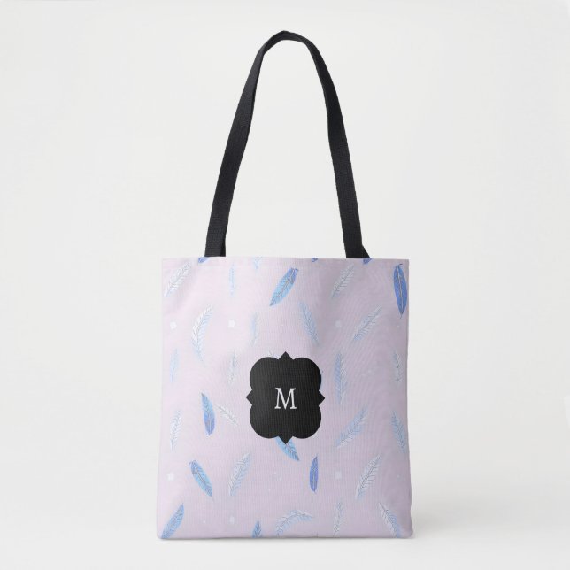 Tote Bag Boho Trendy Feathers Luxury Collection (Devant)