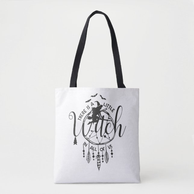 Tote Bag Boho Witch Vibes Fourre-tout - Petite sorcière en  (Devant)