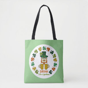 Tote Bag Boire comme un Leprechaun