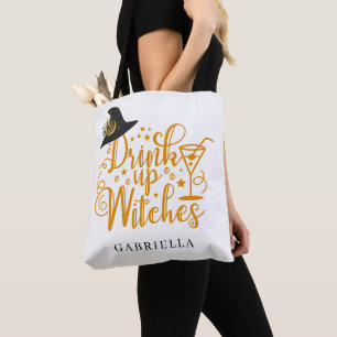 Tote Bag Boire du jus d'orange Sorcières Calligraphie