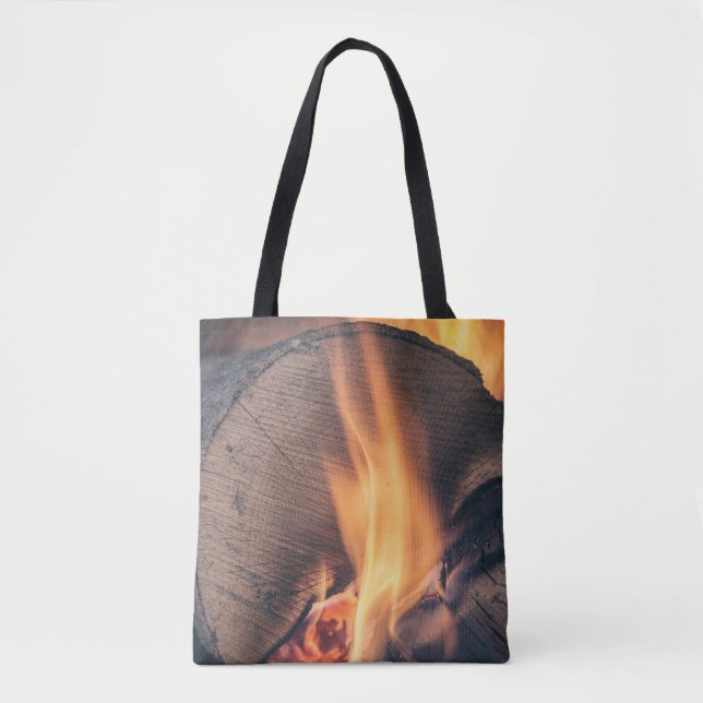 Tote Bag Bois au feu (Devant)