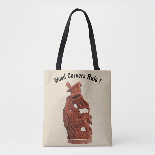 Tote Bag Bois Carver Fourre-tout Tout-Autour (Devant)