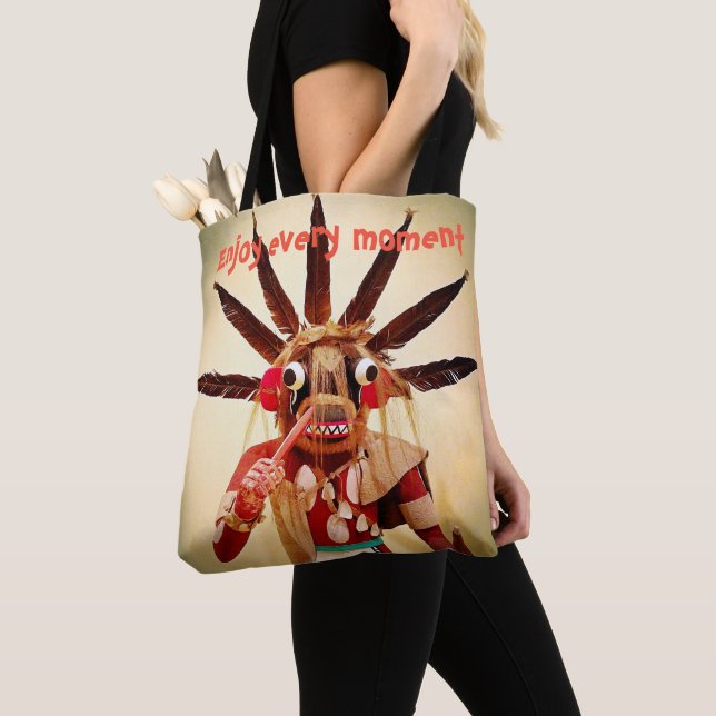 Tote Bag Bois Kachina Poupée Drôle Visage Drôle Profitez Ch (De près)