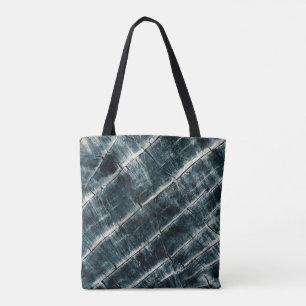 Tote Bag Bois peint en bleu