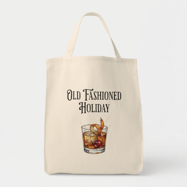Tote Bag Boisson de fête amusante à l'ancienne pour Noël  (Devant)