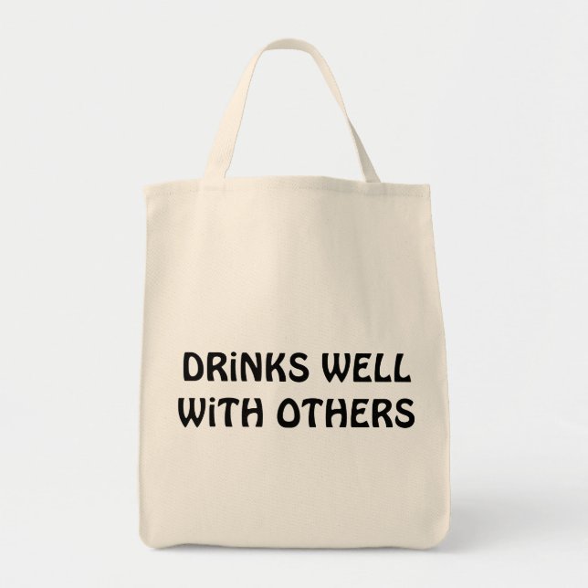 Tote Bag Boissons bien avec d'autres (Devant)